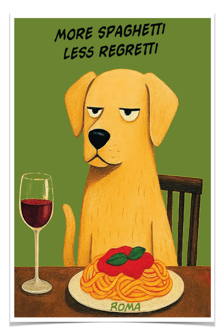 Poster More Spaghetti Less Regretti