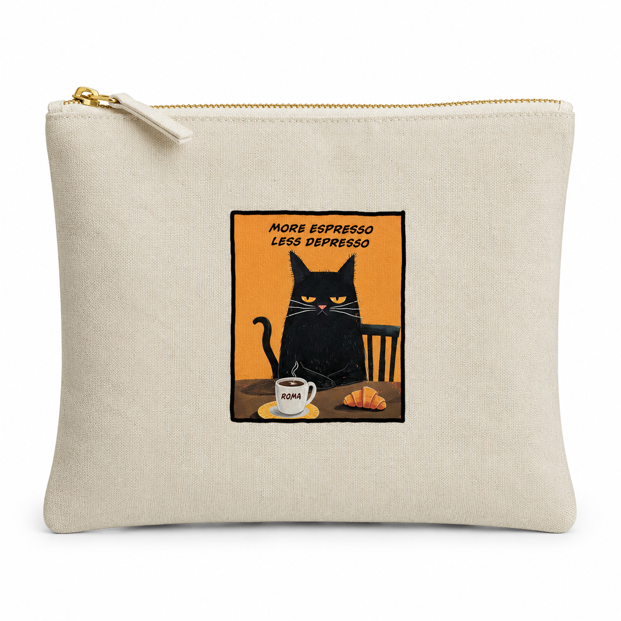 Pochette More Espresso Less Depresso