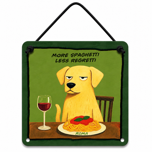 Insegna More Spaghetti Less Regretti