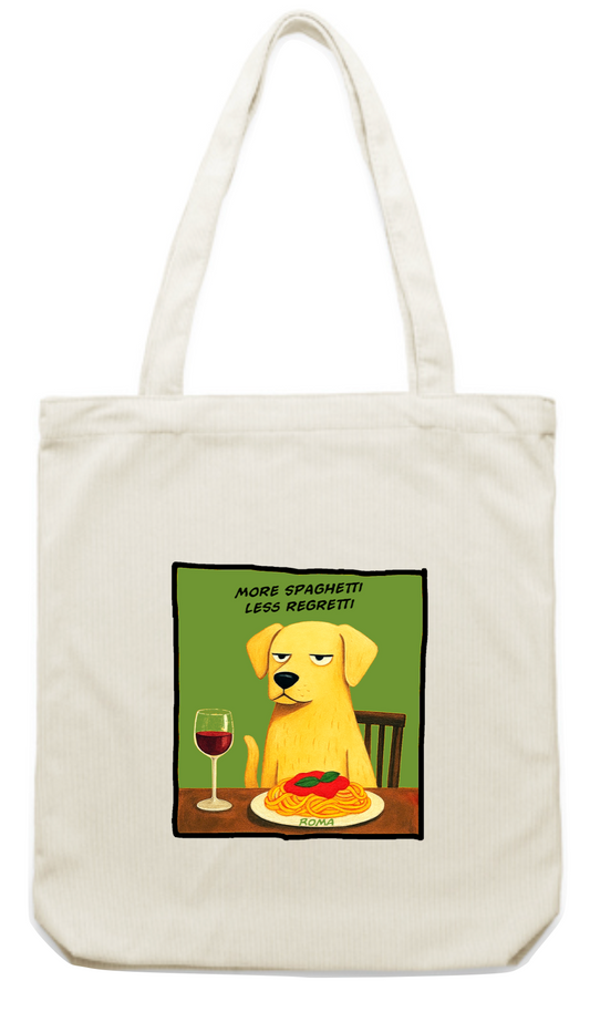 Borsa Velluto More Spaghetti Less Regretti