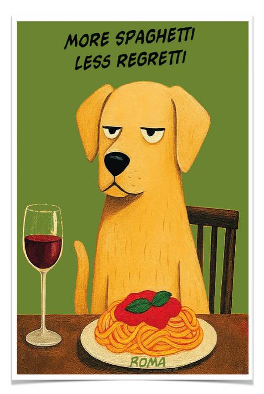 Poster More Spaghetti Less Regretti