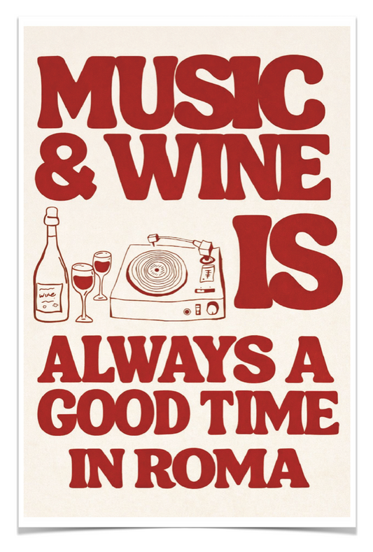 Poster Music and Wine