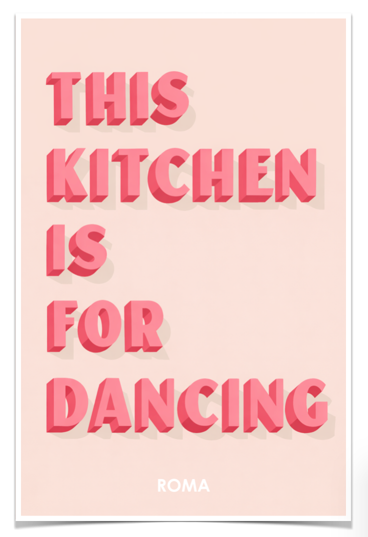 Poster THIS KITCHEN IS FOR DANCING