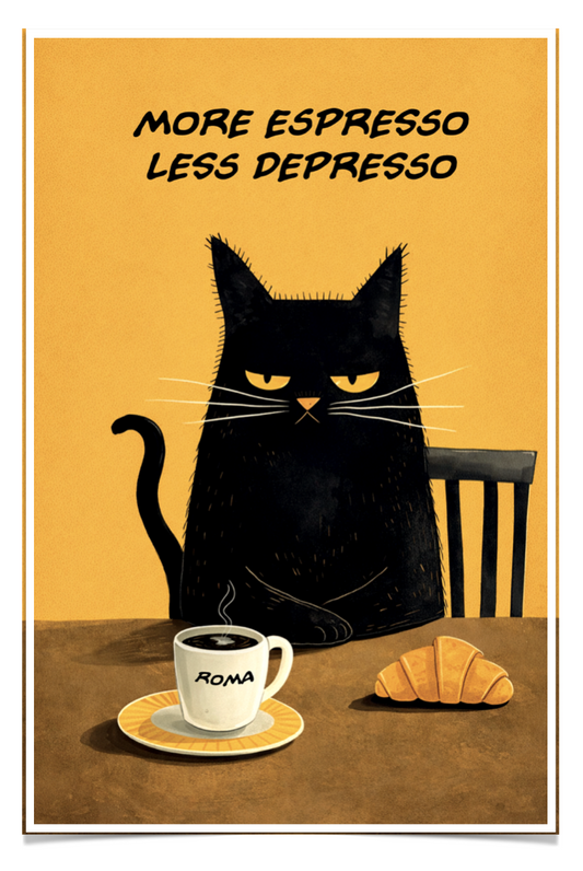 Poster More Espresso Less Depresso