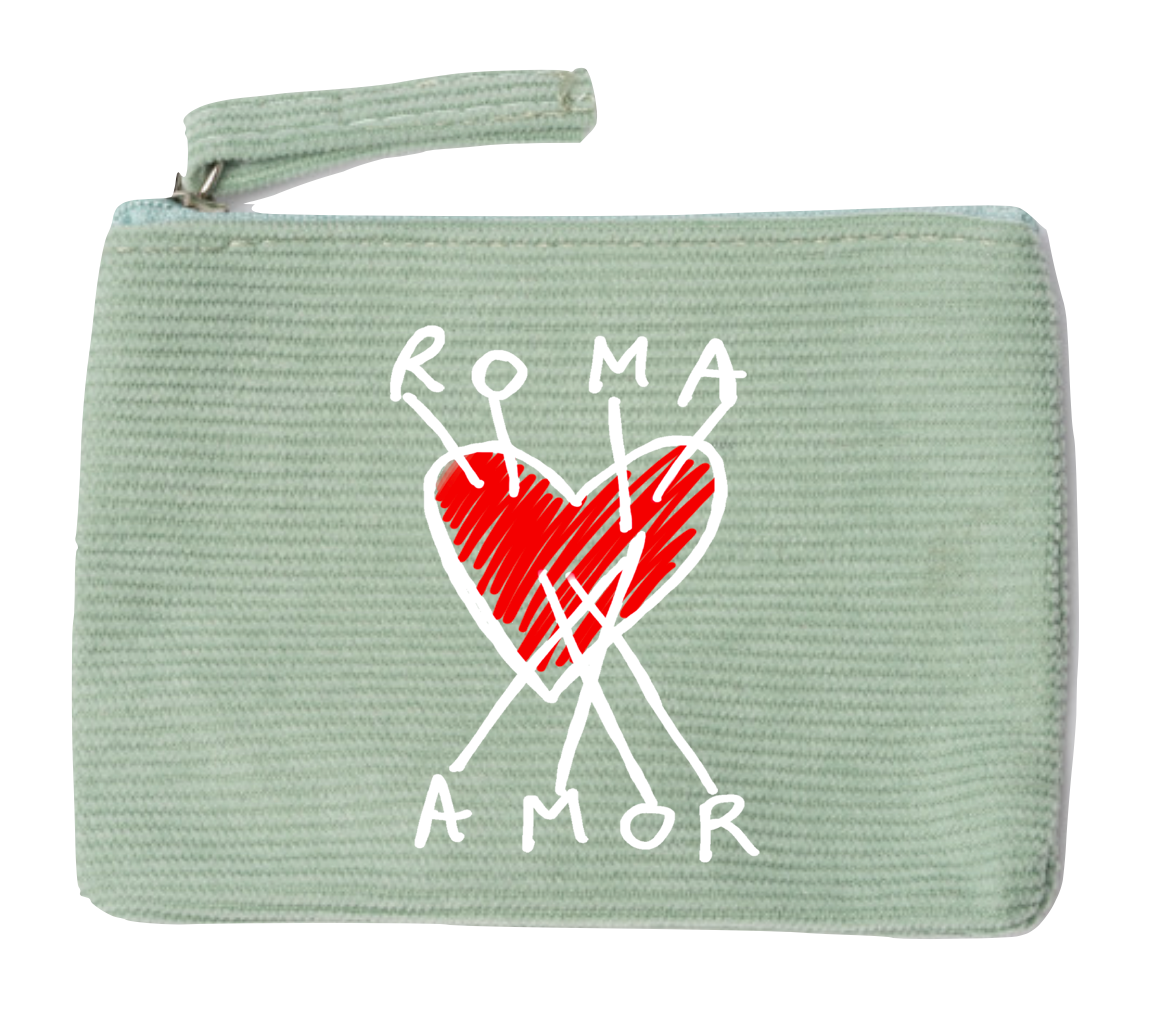 Borsellino velluto Roma Amor