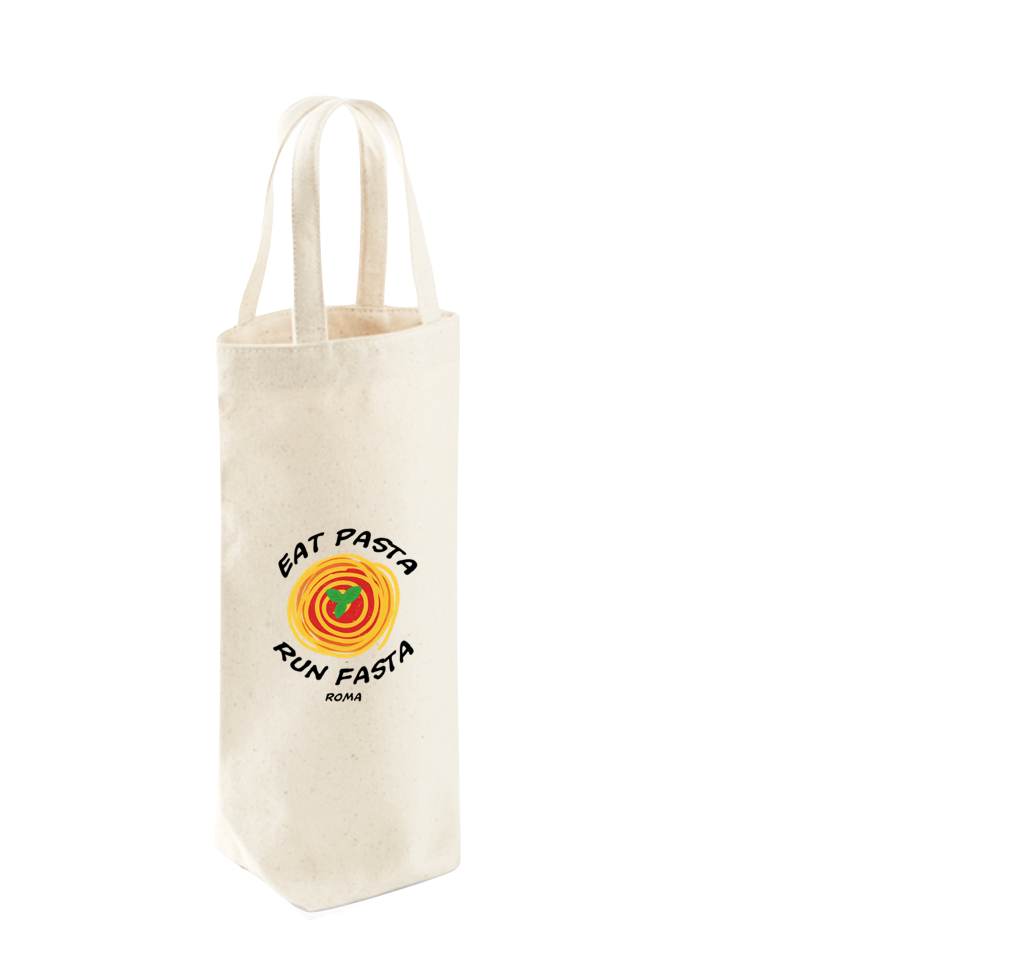Wine Tote Eat Pasta Run Fasta
