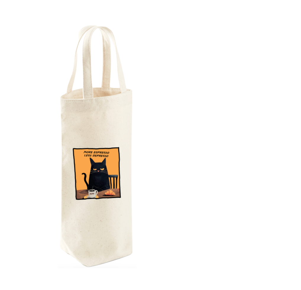 Wine Tote More Espresso Less Depresso