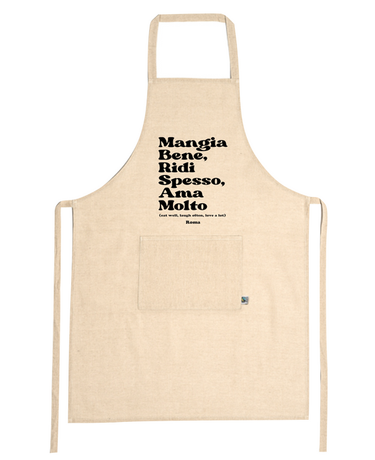 Grembiule Mangia Bene, Ridi Spesso, Ama Molto