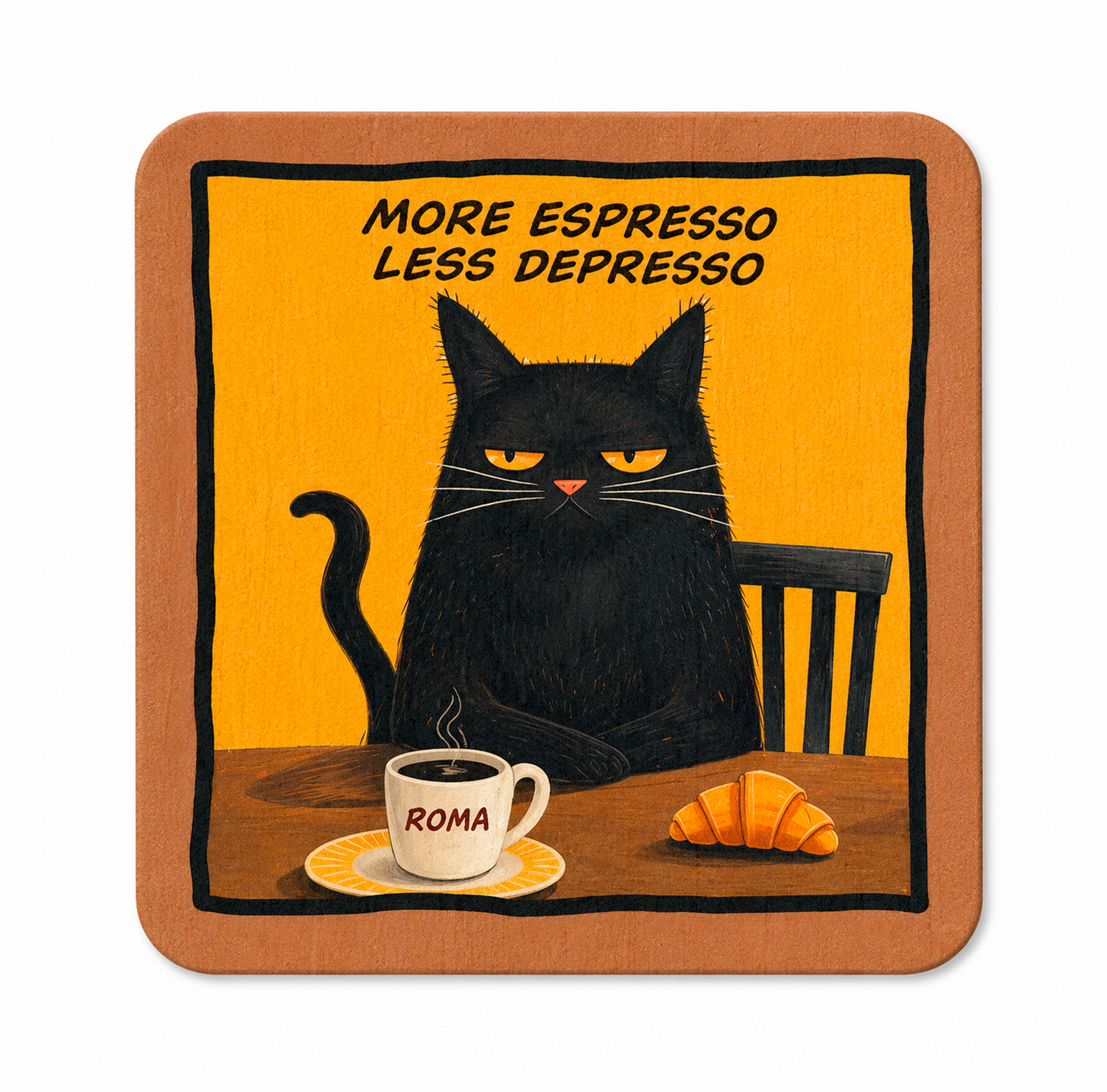 Coaster More Espresso Less Depresso